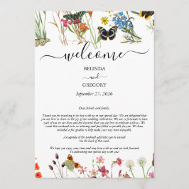 Programa Flores silvestres mariposas Boda floral Itinerario