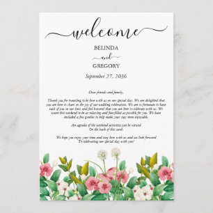 Programa Flores silvestres Periwinkle Boda blanca Itinerari