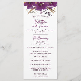 Programa Flores violentas moradas y Boda Purpurina de oro