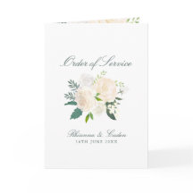 Folleto doblado Boda de Ivory Dreams