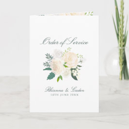Programa Folleto doblado Boda de Ivory Dreams