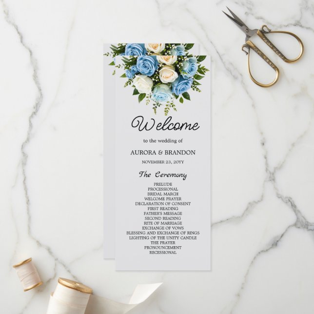 Programa Folleto sobre la ceremonia de Boda personalizada c (Anverso/Reverso In Situ)