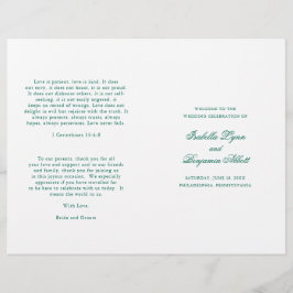 Programa Formal Tradicional de Boda Verde Esmerald