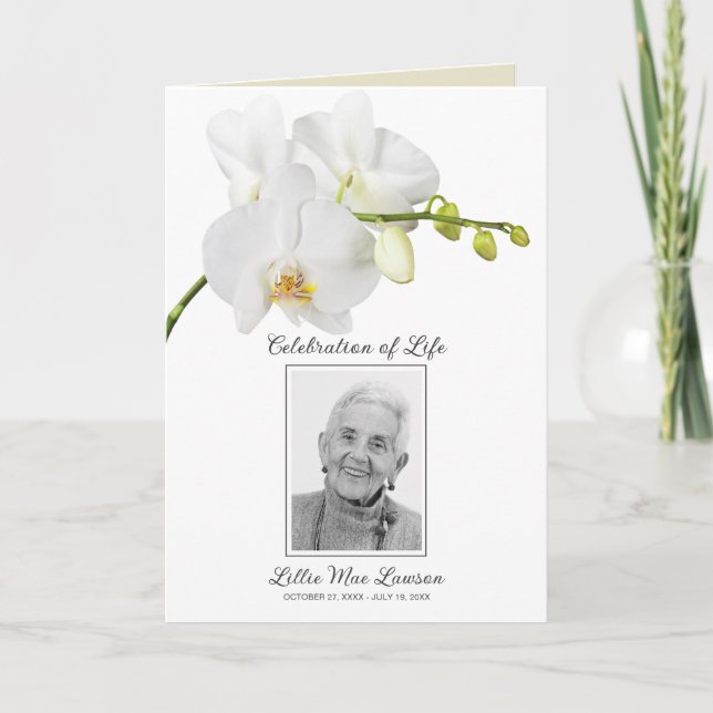 Programa Foto de la celebración del funeral de Orquídea Bla (Anverso)