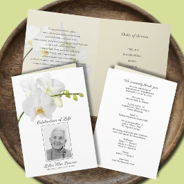 Programa Foto de la celebración del funeral de Orquídea Bla