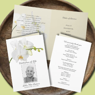 Programa Foto de la celebración del funeral de Orquídea Bla