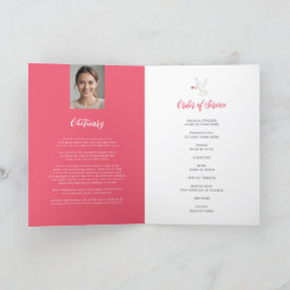 Programa Foto de la rosa roja roja del funeral del servicio