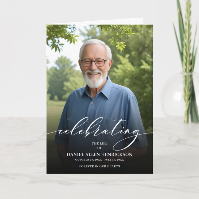 Programa Foto de Orden Funeral de Servicio (Anverso)