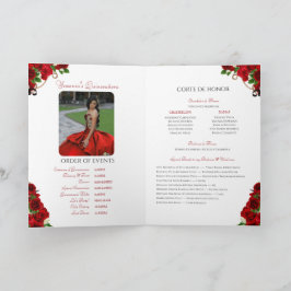 Programa Foto de Red Rose Mariachi Charro Quinceanera