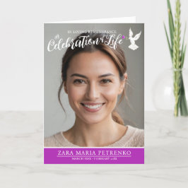 Programa Foto de rosa púrpura en el funeral de servicio