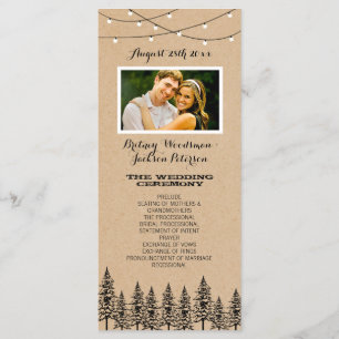 Programa Foto Rustic Evergreen Pine Tree Wedding