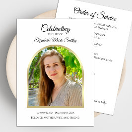 Programa Foto sobre el funeral blanco o celebración de la v