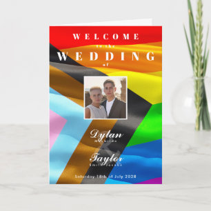 Programa Fotografía de boda gay con bandera de orgullo tipo