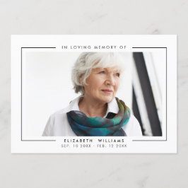 Programa Fotografía Funeral Simple Elegante