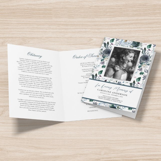 Programa fotográfico Blue Floral Funeral Orden del (Subido por el creador)