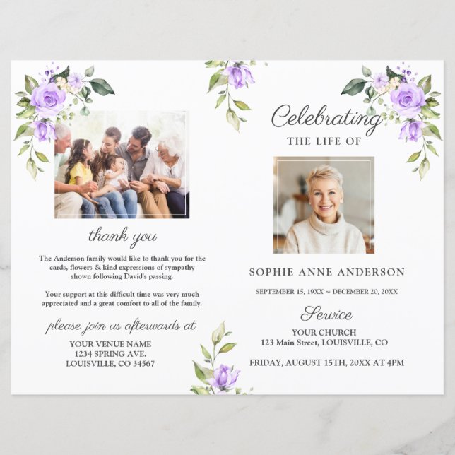 Programa fotográfico de Floral Memorial Funorial S (Anverso)