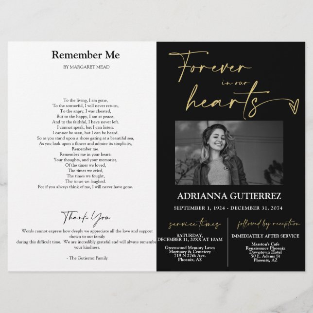 Programa fotográfico en memoria de nuestros corazo (Anverso)