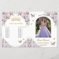 Programa fotográfico Quinceañera Lilac Floral Butt