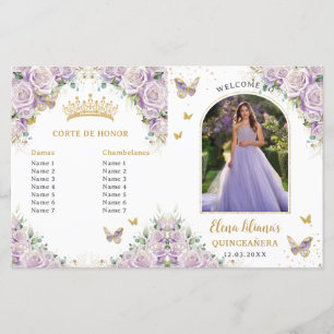 Programa fotográfico Quinceañera Lilac Floral Butt