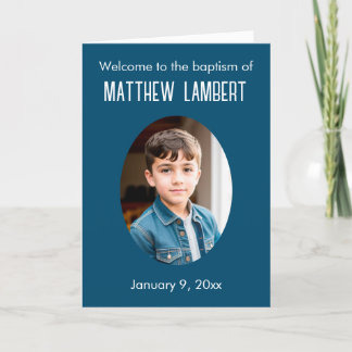 Programa Fotos azules oscuras frente al bautismo doblado Po