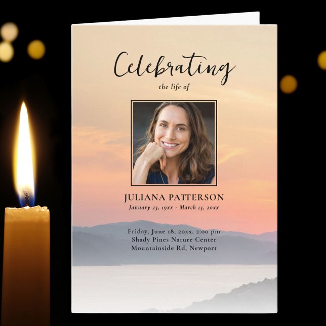 Programa Fotos de la Montaña Sunset Celebración del funeral (Subido por el creador)