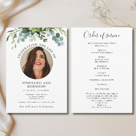 Programa Fotos modernas en memoria Orden floral de servicio