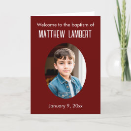 Programa Fotos rojas oscuras frente al bautismo doblado Pol