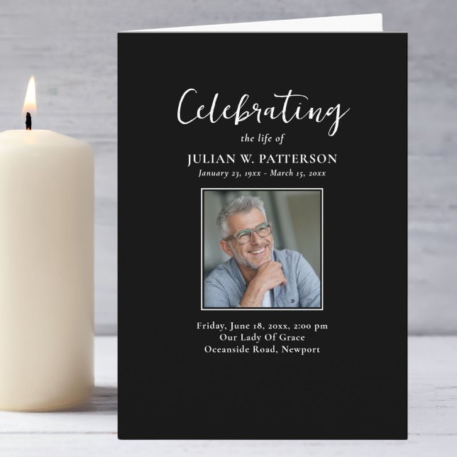 Programa Fotos simples celebración de la vida, funeral (Subido por el creador)