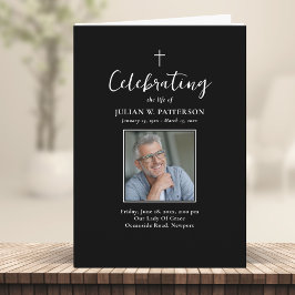 Programa Fotos simples Clásico Funeral Orden del servicio