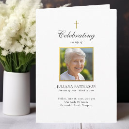 Programa Fotos simples cruzadas de oro Funeral Orden de ser