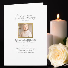 Programa Fotos simples y elegantes celebración del funeral 