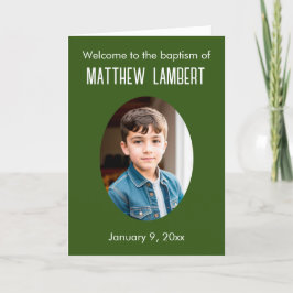 Programa Fotos verdes oscuras frente al bautismo doblado Po