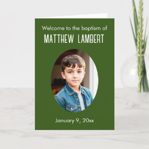 Programa Fotos verdes oscuras frente al bautismo doblado Po