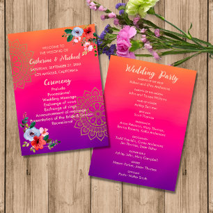 Programa Fuchsia Naranja rosa morado brillante y audaz flor