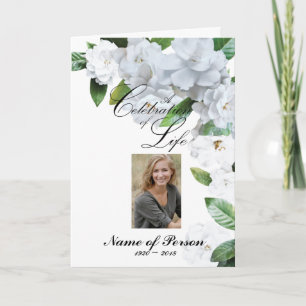Programa fúnebre floral de las flores blancas de