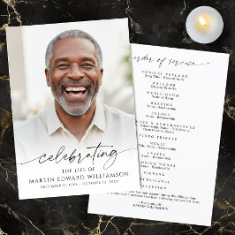 Programa Funeral Celebration of Life Photo Order of Service