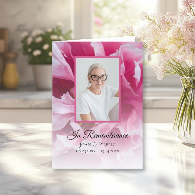Programa Funeral conmemorativo del funeral de Peony Rosa do (Subido por el creador)