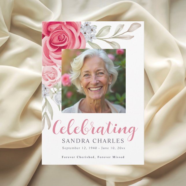 Programa Funeral de Celebración de Vida Floral (Subido por el creador)