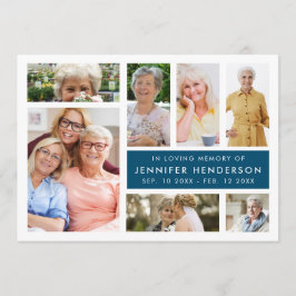 Programa Funeral de Collage de fotos de memoria moderno