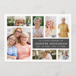 Programa Funeral de Collage de fotos de memoria moderno