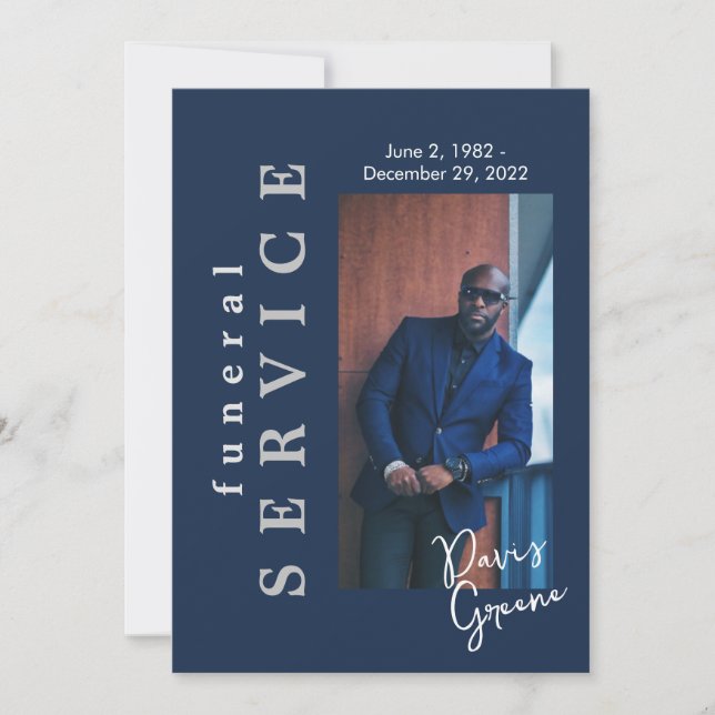 Programa Funeral de la Marina de Fotos de Funeral (Anverso)