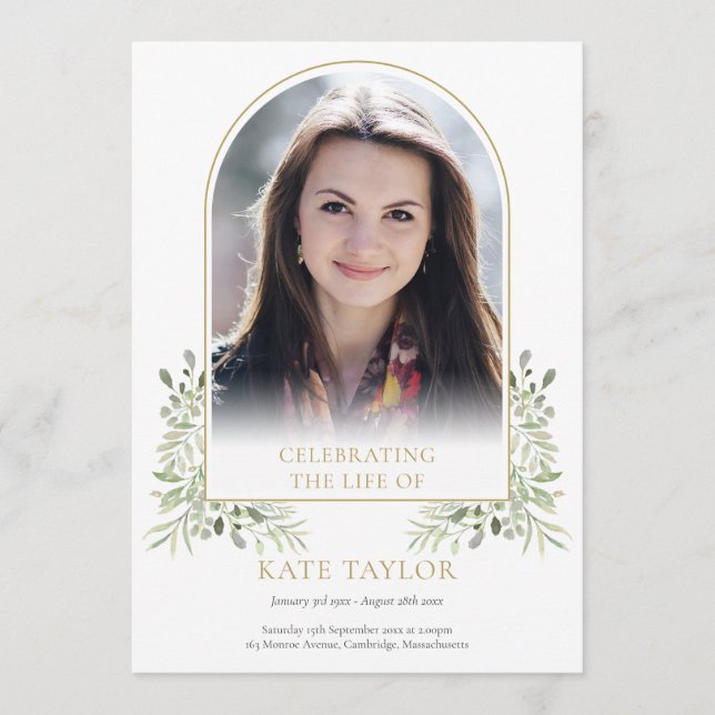 Programa Funeral de Orden de Servicio de Foliage d (Anverso)