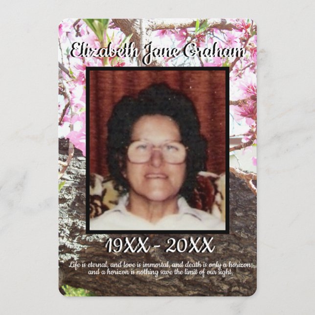 Programa Funeral del fondo del árbol de brotes de cada comi (Anverso)