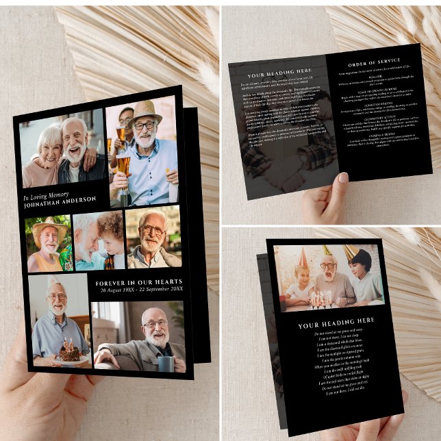Programa Funeral Doblado De 9 Fotografías Modernas En Memor (Subido por el creador)