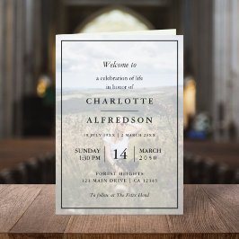 Programa Funeral elegante | Foto conmemorativa de la Orden 