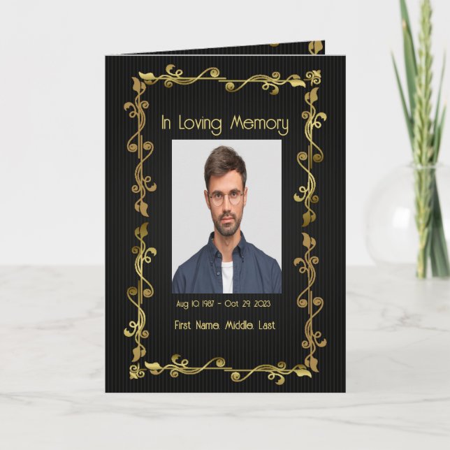 Programa Funeral Elegante Oro Negro (Anverso)