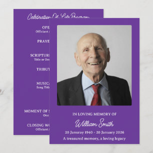 Programa Funeral en Tributo a Becca Purple