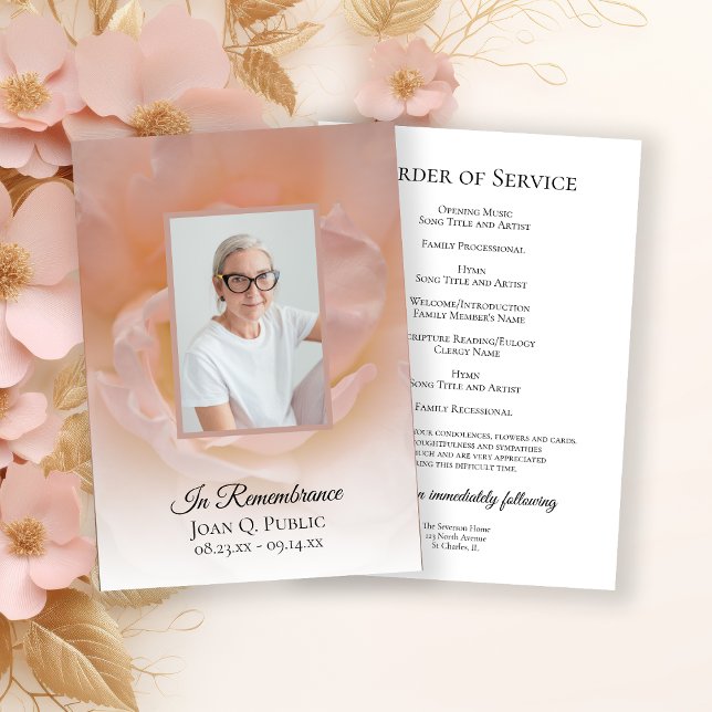 Programa Funeral Funeral Memorial de la Flor Rosa Pálida (Subido por el creador)