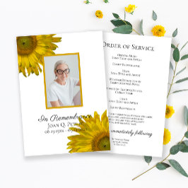 Programa Funeral Memorial de los girasoles amarillos