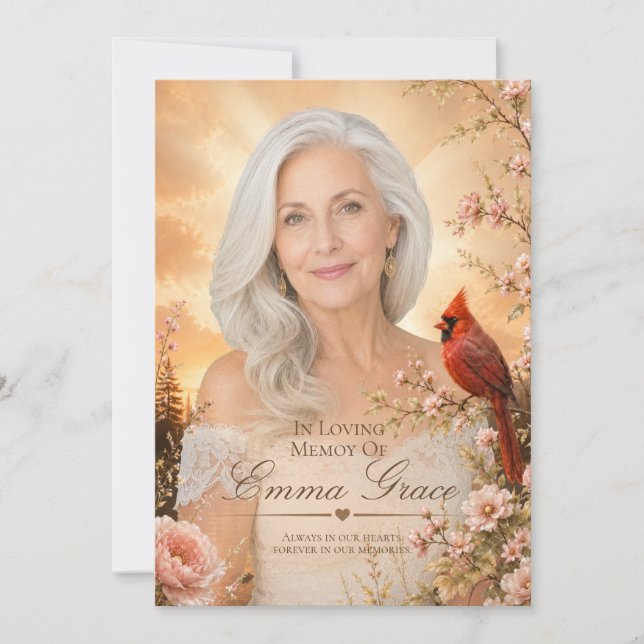 Programa Funeral Memorial del Cardenal para Ella (Anverso)